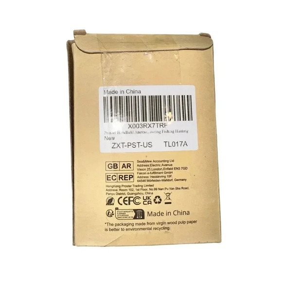 Proster PST-TL017 Handheld Anemometer Wind Speed Temperature NEEDS BATTERY (S-8) - Picture 2 of 2